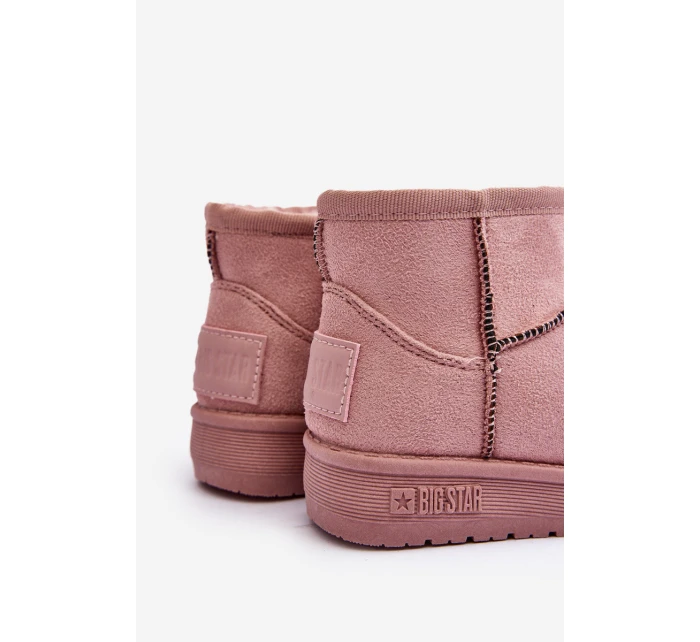 Dziecięce Śniegowce Ocieplane Na Suwak Różowe Big Star MM374101
