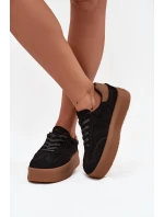 Sneakersy Damskie Na Platformie Big Star SS274761 Czarne