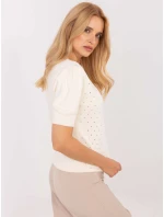 Sweter PM SW PM model 21308058 jasny beżowy - FPrice Sweter PM SW PM model 21308058 jasny beżowy - FPrice