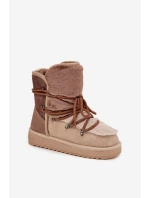 Dámské sněhové boty s kožíškem Béžová model 21803133 - D.Franklin