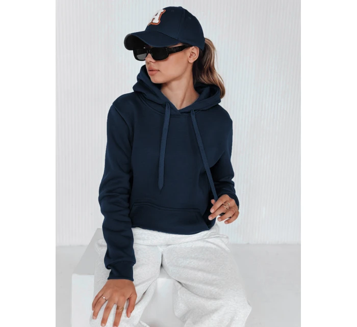 Dámská mikina s kapucí BASIC navy blue model 21962507 - FashionStreet