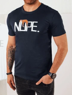 Pánské tmavě modré tričko s potiskem Dstreet model 21973222 - FashionStreet