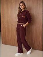 Komplet damski kurtka i spodnie bordowy model 22371795 - FashionStreet