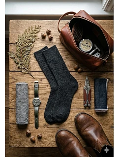 Pánske vlnené ponožky Steven art.093 herringbone 41-46