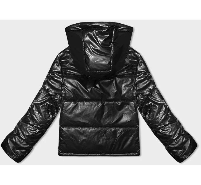 Krátká černá dámská oversize bunda model 21246262 - J.STYLE