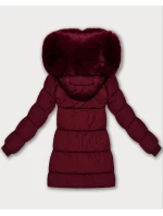 Dámska zimná páperová bunda vo vínovej farbe J Style (16M9275-06)