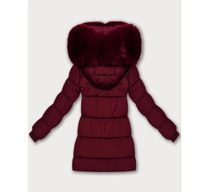 Dámska zimná páperová bunda vo vínovej farbe J Style (16M9275-06)