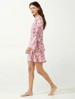 Květinová noční košilka s dlouhým rukávem model 20516928 - Vamp