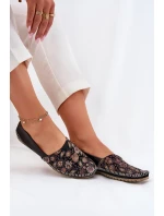 Kožené Vzorované Baletky model 21693638 Černé - Maciejka