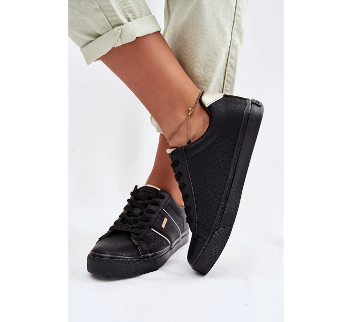 Dámské perforované tenisky Big Star TT274290 Černé