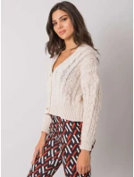 Dámský svetr model 16226337 béžový - FPrice