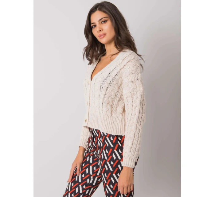 Dámský svetr model 16226337 béžový - FPrice