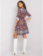 Sukienka DHJ SK model 21409518 granatowy - FPrice Sukienka DHJ SK model 21409518 granatowy - FPrice