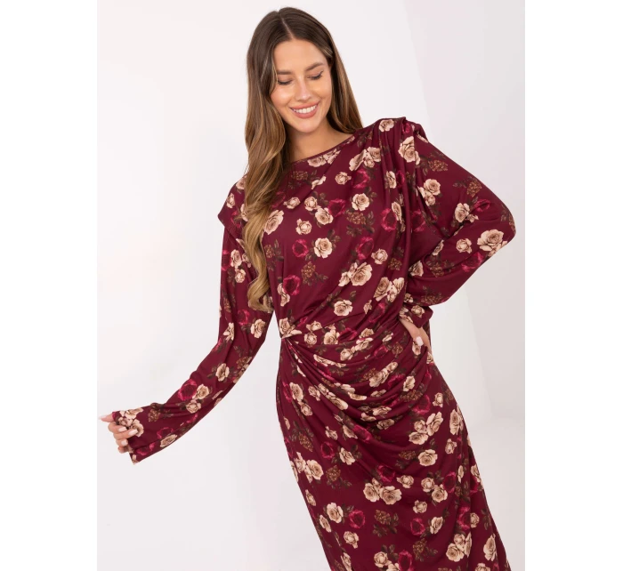 Šaty IT SK 20057 1.02 bordová Šaty IT SK 20057 1.02 bordová