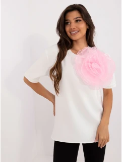 Blúzka LK BZ 509686.92 bielo-ružová