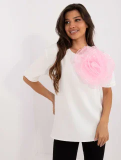 Blúzka LK BZ 509686.92 bielo-ružová