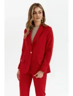 K141 Sako s dvojitým vreckom a klopou - červené K141 Sako s dvojitým vreckom a klopou - červené