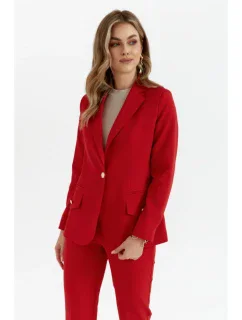 model 20589731 Sako s dvojitými kapsami s klopou červené - Makover