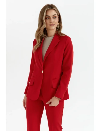 K141 Sako s dvojitým vreckom a klopou - červené K141 Sako s dvojitým vreckom a klopou - červené