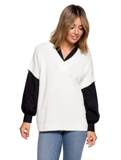 Dámska vesta BK076 ecru - BEwear