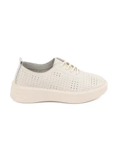 Praktické dámské Jasnobeżowy polobotky platforma