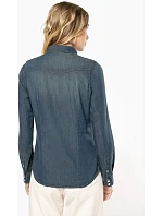 K Denim halenka s dlouhým rukávem 20.K blue model 22509896 - Kariban K Denim halenka s dlouhým rukávem 20.K blue model 22509896 - Kariban