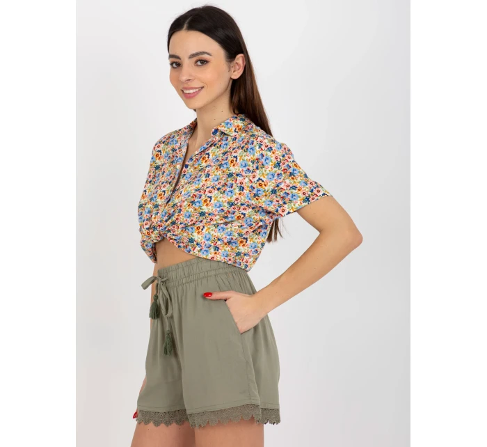 Dámske šortky D73760M62233KB khaki - FPrice