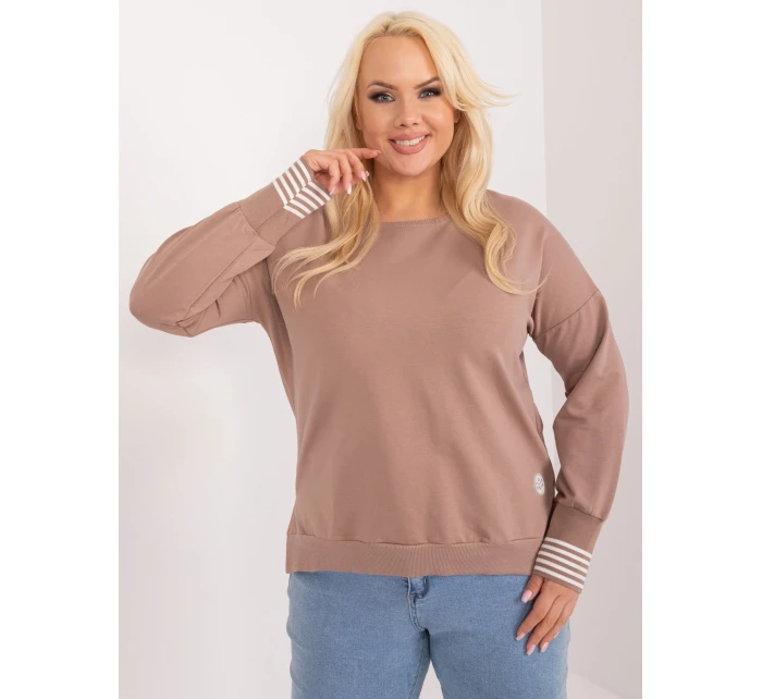 Bluzka RV BZ model 19755190 ciemny bezowy - FPrice Bluzka RV BZ model 19755190 ciemny bezowy - FPrice