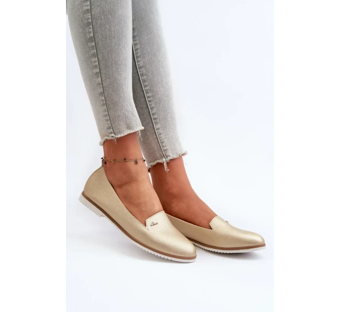 Dámske ploché mokasíny Gold Enzla Dámske ploché mokasíny Gold Enzla