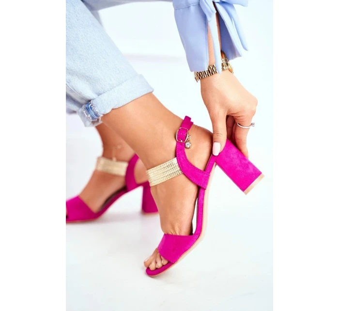 Sandále na podpätku model 196324 Step in style