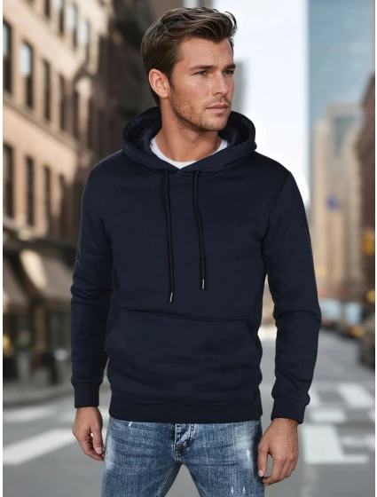 Pánská základní mikina s kapucí tmavě modrá Dstreet model 21985941 - FashionStreet Pánská základní mikina s kapucí tmavě modrá Dstreet model 21985941 - FashionStreet