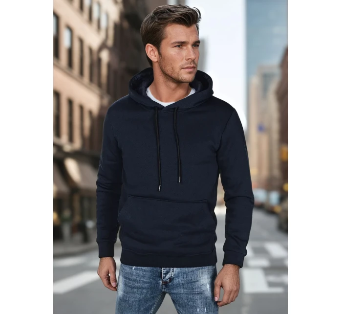 Pánská základní mikina s kapucí tmavě modrá Dstreet model 21985941 - FashionStreet Pánská základní mikina s kapucí tmavě modrá Dstreet model 21985941 - FashionStreet
