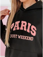 Dámska nadrozmerná mikina PARISSIA black FashionStreet BY1453