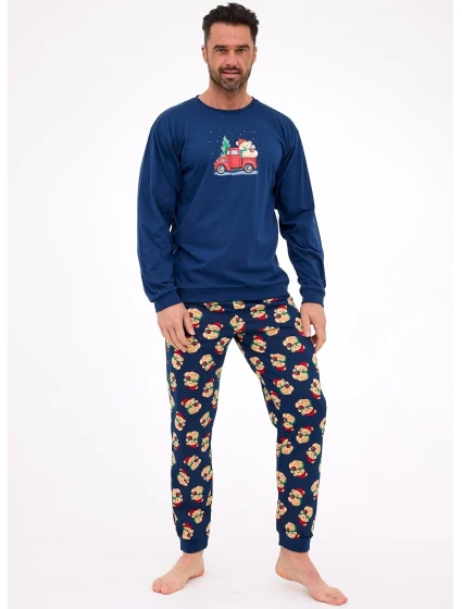 Cornette pyžamo 115/290 Teddy 2 dĺžka/r Vianoce S-2XL pánske