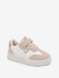 Sportovní Boty Sneakers Dívčí Na Suchý Zip Béžové model 21700537 - Boto