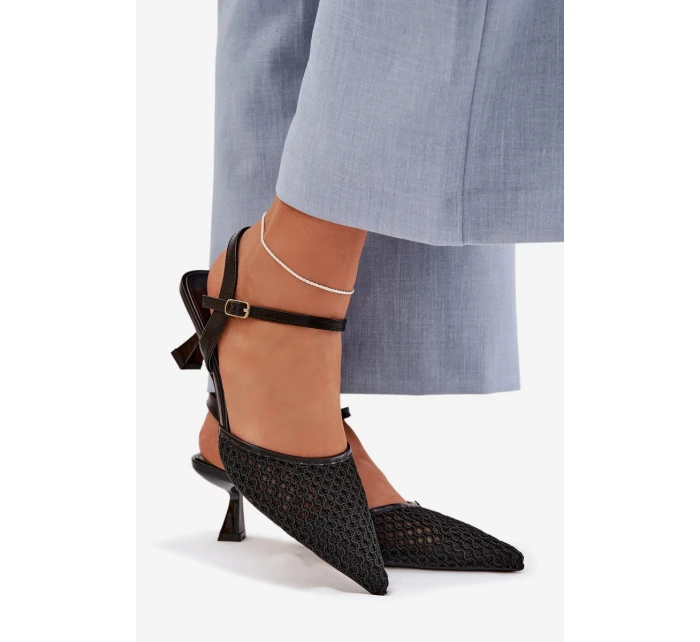 Dámské sandály na podpatku s Černé model 22027927 - Boto