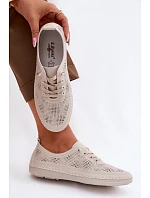 Dámske kožené poltopánky Acorn LR61-7083 Beige