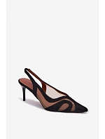 Dámské sandály na jehlovém podpatku Černé model 22103166 - Boto Dámské sandály na jehlovém podpatku Černé model 22103166 - Boto