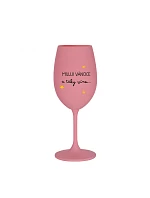 I LOVE CHRISTMAS AND SO MUCH WINE - ružový pohár na víno 350 ml