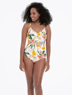 Jednodielne plavky 7722 M3 oranžová a krémová - Anita