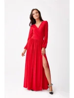 Dlhé šaty SUK0420 188244 červené - Roco Fashion Dlhé šaty SUK0420 188244 červené - Roco Fashion