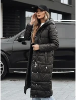 Dámská zimní dlouhá prošívaná bunda s kapucí černá Dstreet model 21994755 - FashionStreet