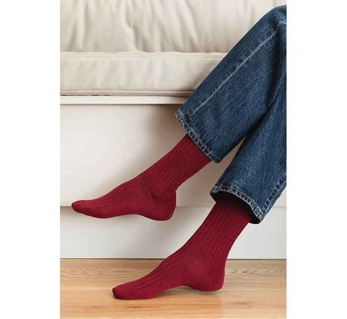 Dámské žebrované ponožky model 16327067 Merino - Steven Dámské žebrované ponožky model 16327067 Merino - Steven