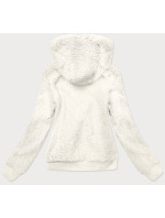 Obojstranná biela dámska bunda "lamb" (H-989-82)