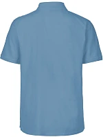 O Pánské piqué polo z bio bavlny dusty indigo model 22503749 - Neutral O Pánské piqué polo z bio bavlny dusty indigo model 22503749 - Neutral