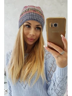 Fleecová čiapka Patrycja K254 fialová+modrá