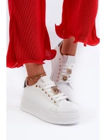 Dámské boty na platformě s ozdobami bílé model 21659159 - Boto Dámské boty na platformě s ozdobami bílé model 21659159 - Boto