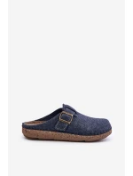 Pánské Pantofle S Přezkou Pantofle Tmavě Modré model 21677464 - Inblu