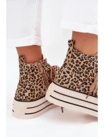 Dámské Tenisky S Mašlí A Zipem Na Platformě model 21705288 - EVENTO Dámské Tenisky S Mašlí A Zipem Na Platformě model 21705288 - EVENTO