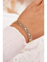 Dámský náramek ze chirurgické oceli zlatý